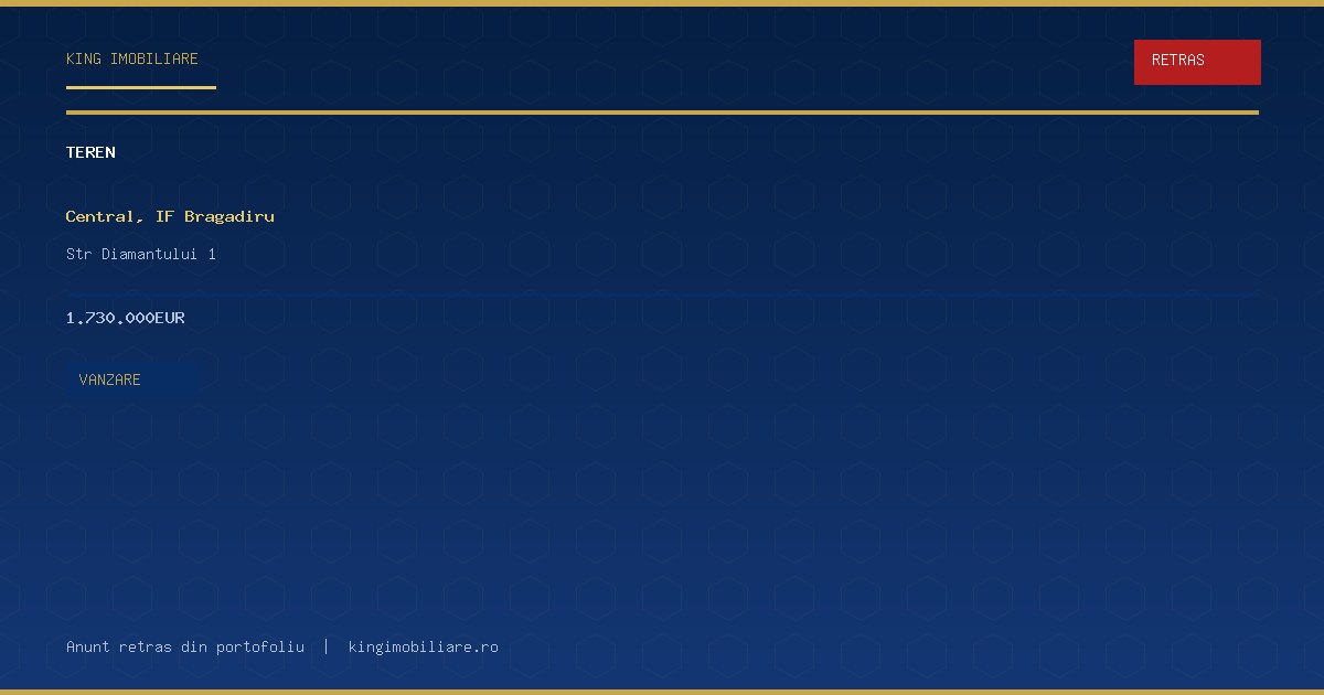 Teren Intravilan | Alexandriei/Bragadiru | 3460mp | Toate Utilitatile 