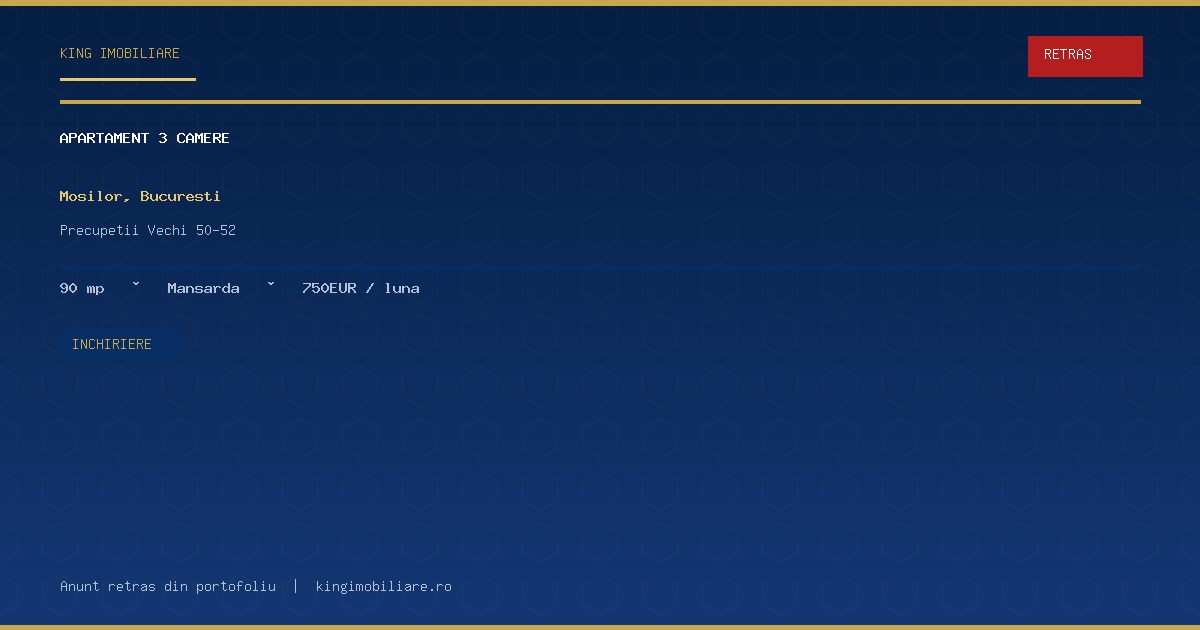 Mosilor - Obor | 3 Camere | Centrala | Parcare | Semidecomandat