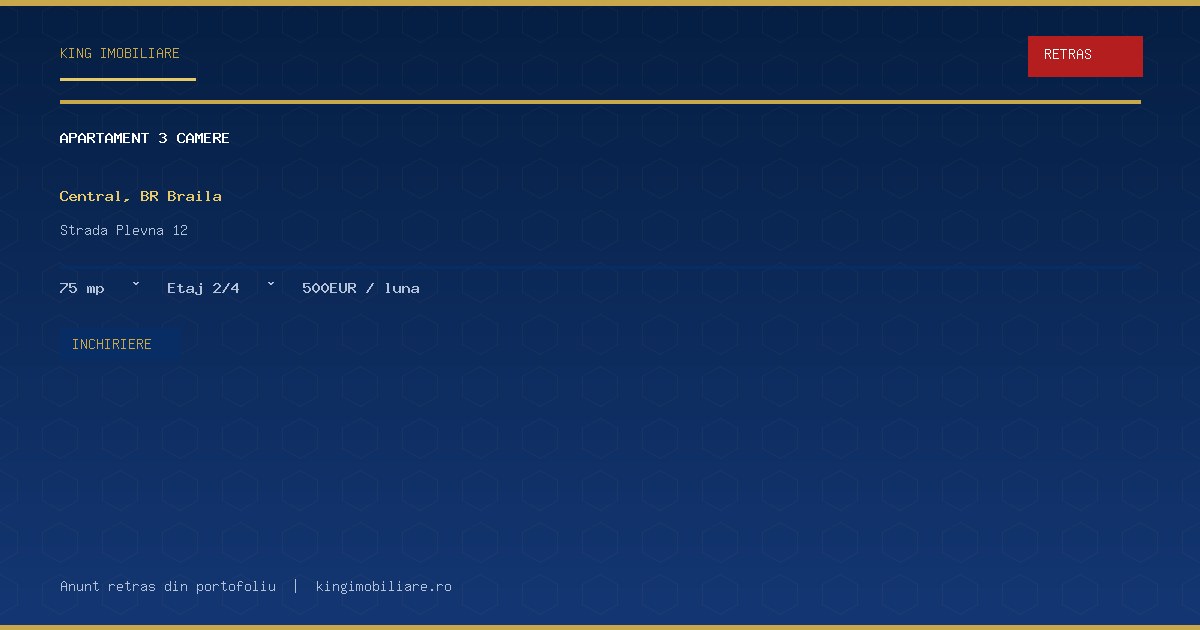 Central | 3 Camere | Parcare | Centrala | AC